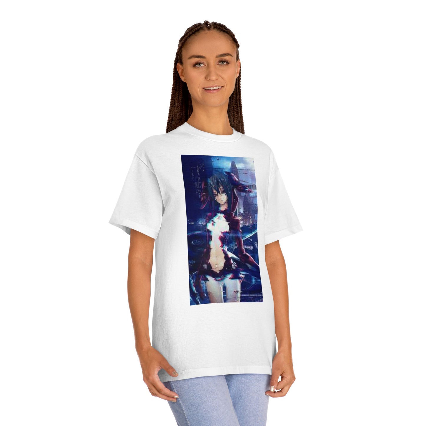 Kawaii Blue Hair Anime Girl T-Shirt – Stylish and Cute Design