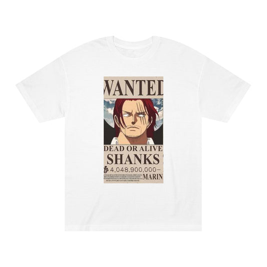 One Piece Shanks T-Shirt  Red Haired Pirate Anime Graphic Tee