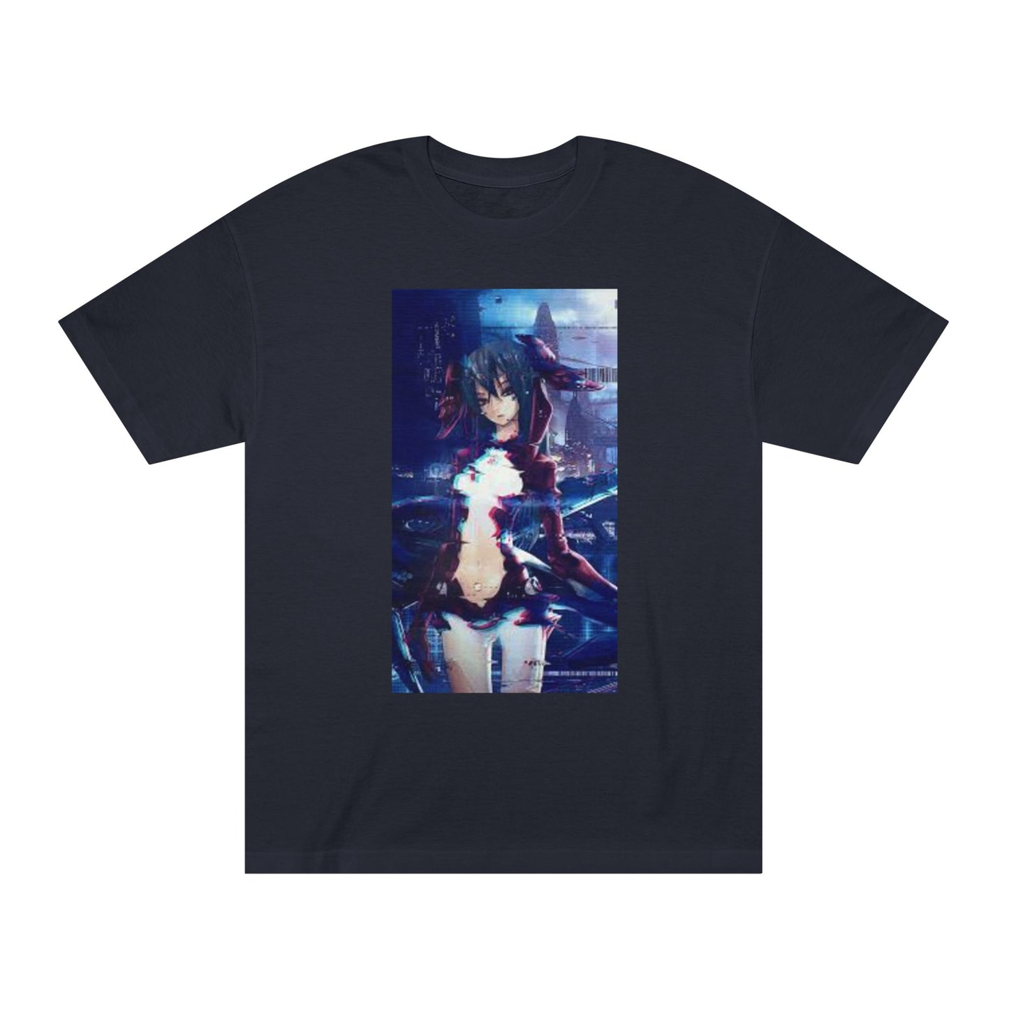 Kawaii Blue Hair Anime Girl T-Shirt – Stylish and Cute Design